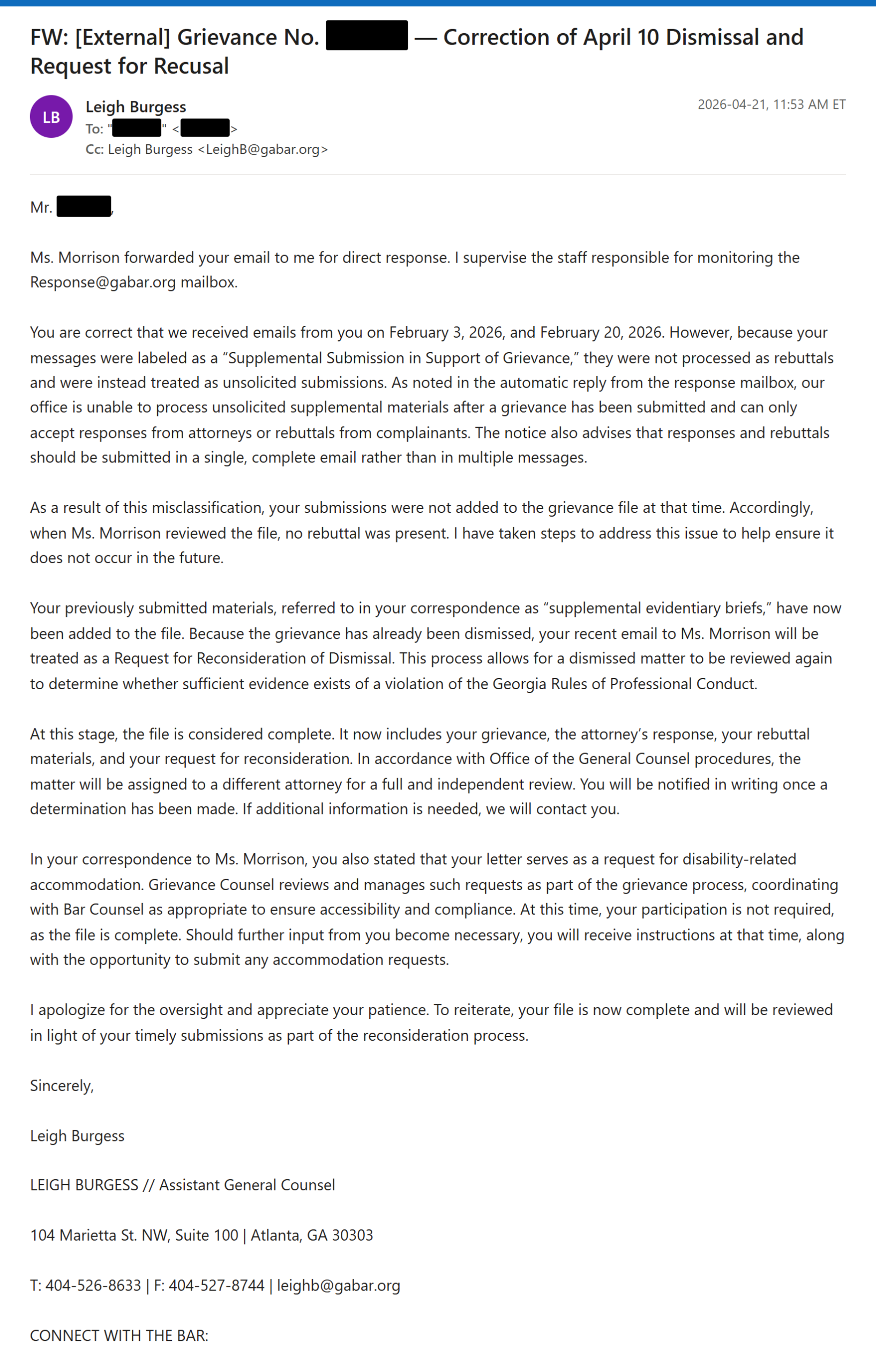 Georgia Bar Left My Emails Out. I Kept Every One. Now a Court Has One.